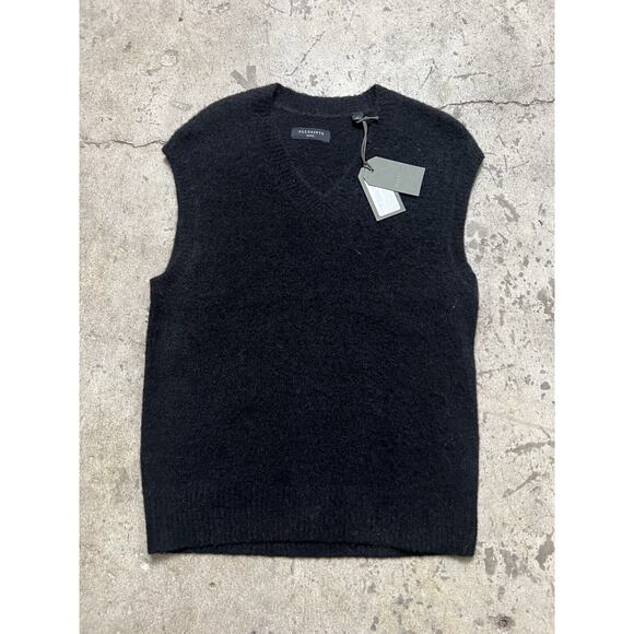 NWT All Saints Mens Knitted Bronx Tank Top $219 Alpaca‎ Wool Men’s S